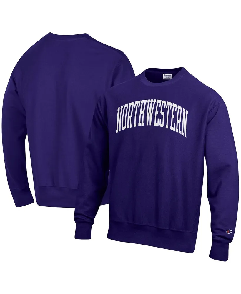 Men's Champion Purple Northwestern Wildcats Arch Reverse Weave Pullover Sweatshirt