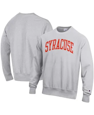 Men's Champion Heathered Gray Syracuse Orange Arch Reverse Weave Pullover Sweatshirt