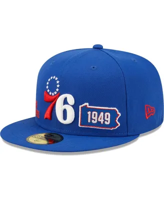 Men's New Era Royal Philadelphia 76ers Fall 22 Identity 59FIFTY Fitted Hat