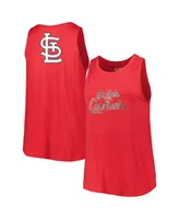 Women's New Era Red St. Louis Cardinals Plus Tank Top