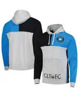 Men's Mitchell & Ness Gray Charlotte Fc Tie Breaker Pullover Hoodie