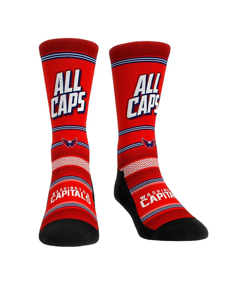 Men's and Women's Rock 'Em Socks Washington Capitals Team Slogan Crew