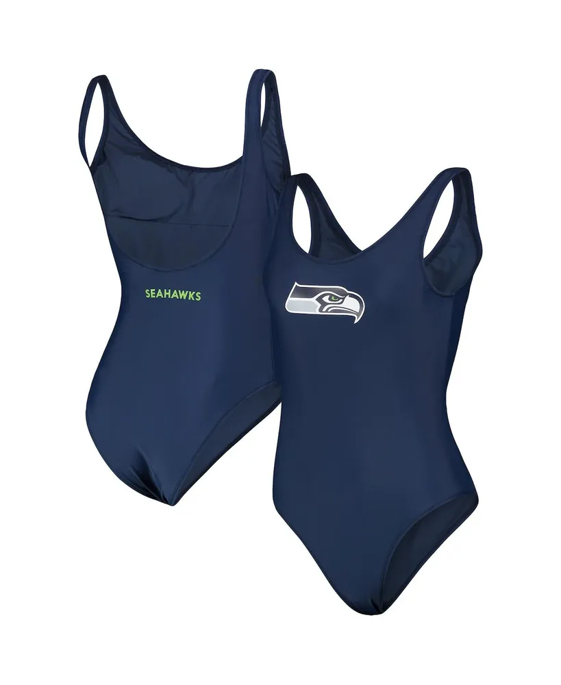 Women's G-iii 4Her by Carl Banks Navy Seattle Seahawks Making Waves One-Piece Swimsuit