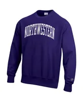 Men's Champion Purple Northwestern Wildcats Arch Reverse Weave Pullover Sweatshirt