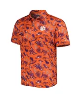 Men's Columbia Orange Clemson Tigers Super Terminal Tackle Omni-Shade Polo Shirt