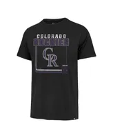 Men's '47 Brand Black Colorado Rockies Borderline Franklin T-shirt