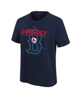 Big Boys and Girls Nike Navy Boston Red Sox Rewind Retro Tri-Blend T-shirt