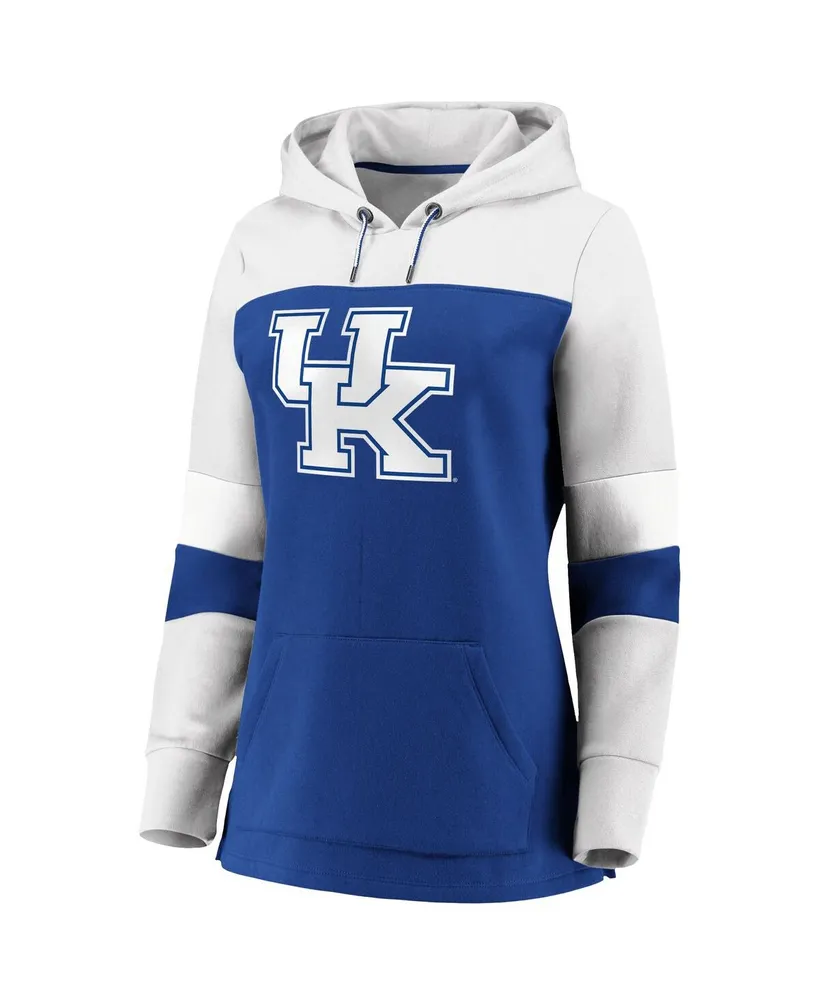 Women's Royal Kentucky Wildcats Plus Color-Block Pullover Hoodie