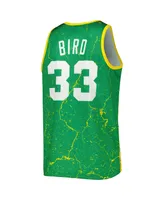 Men's Mitchell & Ness Larry Bird Kelly Green Boston Celtics 1985-86 Hardwood Classics Player Burst Tank Top