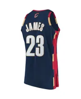 Men's Mitchell & Ness LeBron James Navy Cleveland Cavaliers 2008-09 Hardwood Classics Swingman Jersey