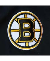 Men's Mitchell & Ness Black Boston Bruins Legendary Slub Hoodie Long Sleeve T-shirt