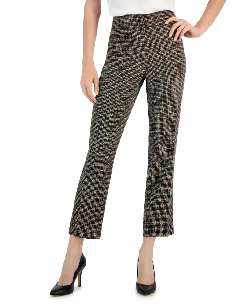 Kasper Petite Stretch Crepe Mid-Rise Ankle Pants - Macy's