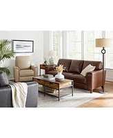 Brayna 65" Classic Leather Loveseat, Created for Macy's