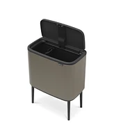 Bo Touch Top Dual Compartment Trash Can, 3 plus 6 Gallon