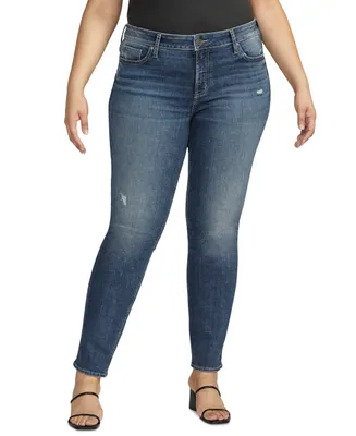 Silver Jeans Co. Plus Size Elyse Straight-Leg Jeans