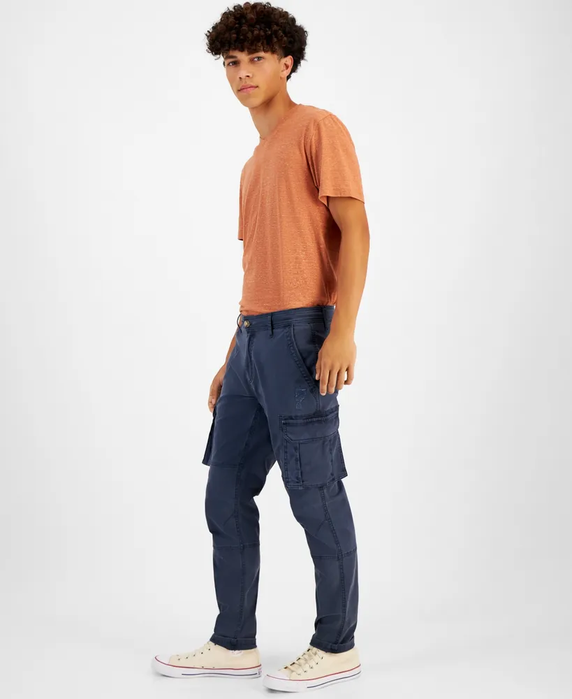 Sun + Stone Men's Morrison Distressed Cargo Pants, Created for Macy's