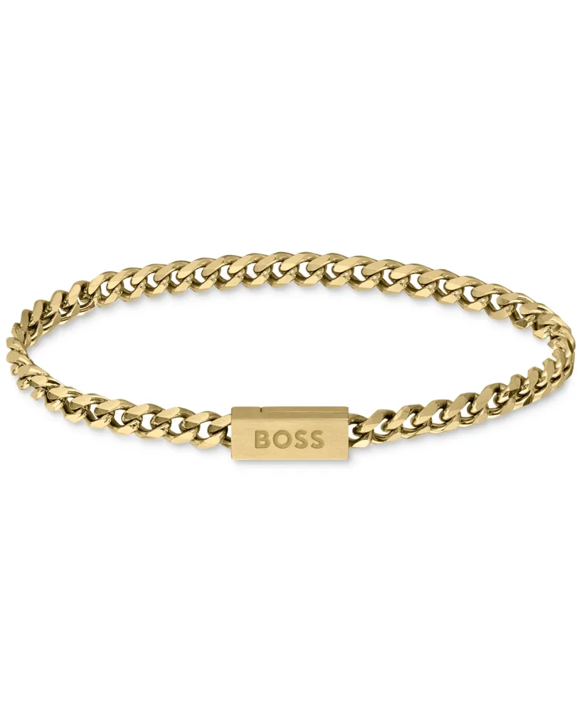 Hugo Boss Men's Gold Ion-Plated Chain Bracelet