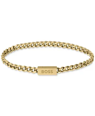 Hugo Boss Men's Gold Ion-Plated Chain Bracelet