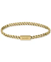 Hugo Boss Men's Gold Ion-Plated Chain Bracelet