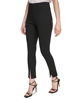 Calvin Klein Women's Pull-On Slit Ankle Pants