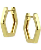 Giani Bernini Polished Hexagon Small Hoop Earrings in 18k Gold-Plated Sterling Silver or Sterling Silver, 1/2", Created for Macy's