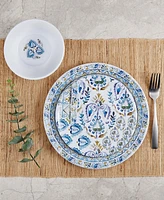 Fitz and Floyd Azure Melamine 12 Piece Dinnerware Set, Service for 4