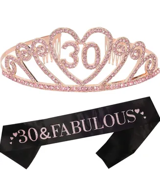 Meant2tobe 30th Birthday Sash and Tiara for Women