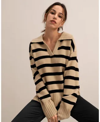 Lilysilk Women's The Gilly Stripe Sweater