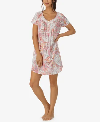 Aria Women's Short Sleeve Sleepshirt Nightgown