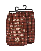 Primitives by Kathy Dish Towel My Dog Can Have Better Christmas