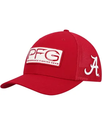 Men's Columbia Crimson Alabama Tide Pfg Hooks Flex Hat
