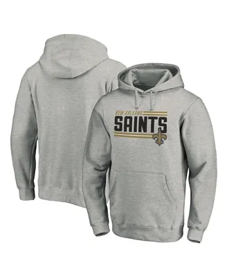 Men's Fanatics Heathered Charcoal New Orleans Saints Big and Tall On Side Stripe Pullover Hoodie