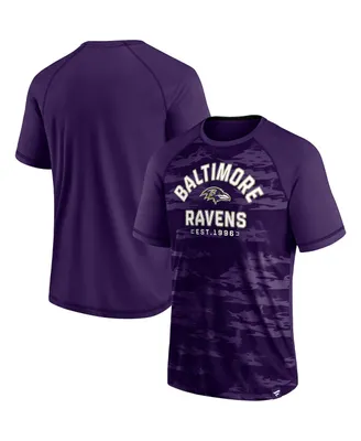 Men's Fanatics Purple Baltimore Ravens Hail Mary Raglan T-shirt