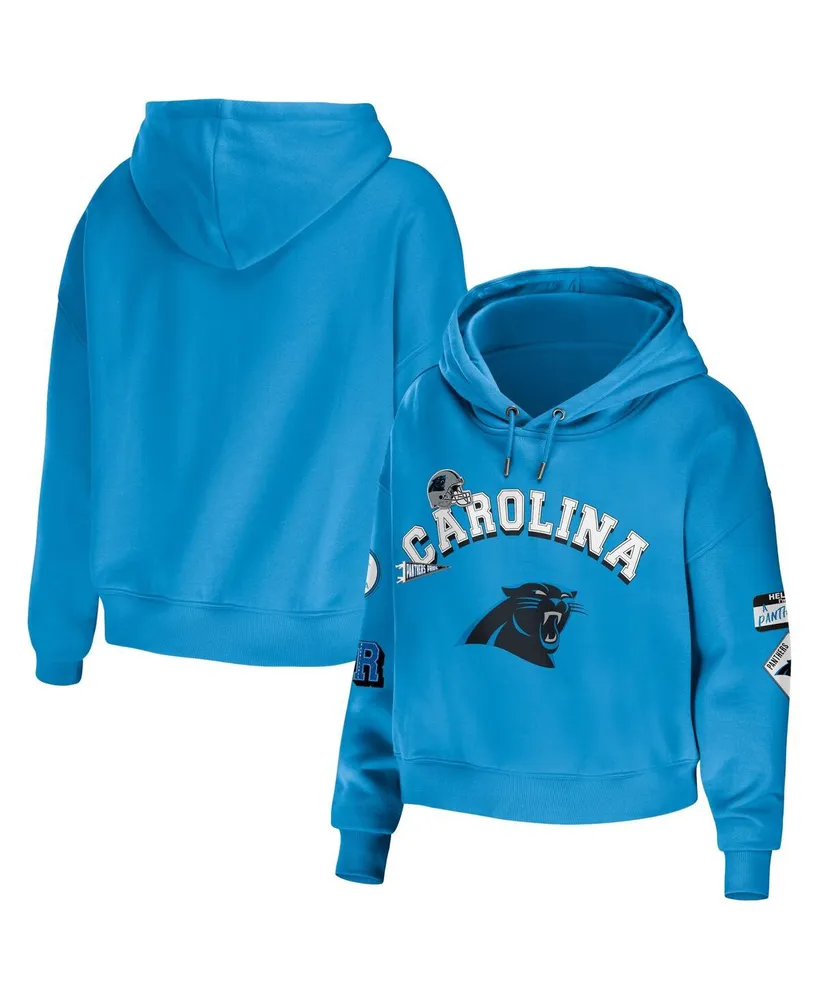 New Era Women's Carolina Panthers Black Brush Fleece Pullover Hoodie