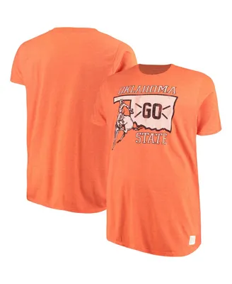 Men's Original Retro Brand Orange Oklahoma State Cowboys Big and Tall Mock Twist T-shirt
