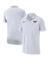 Men's Nike White Virginia Tech Hokies Coaches Performance Polo Shirt