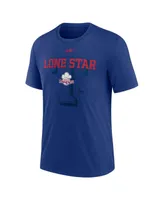 Men's Nike Royal Texas Rangers Rewind Retro Tri-Blend T-shirt