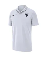 Men's Nike White West Virginia Mountaineers Coaches Performance Polo Shirt