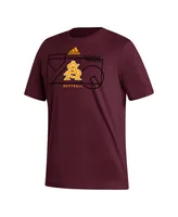 Men's adidas Maroon Arizona State Sun Devils Locker Lines Softball Fresh T-shirt