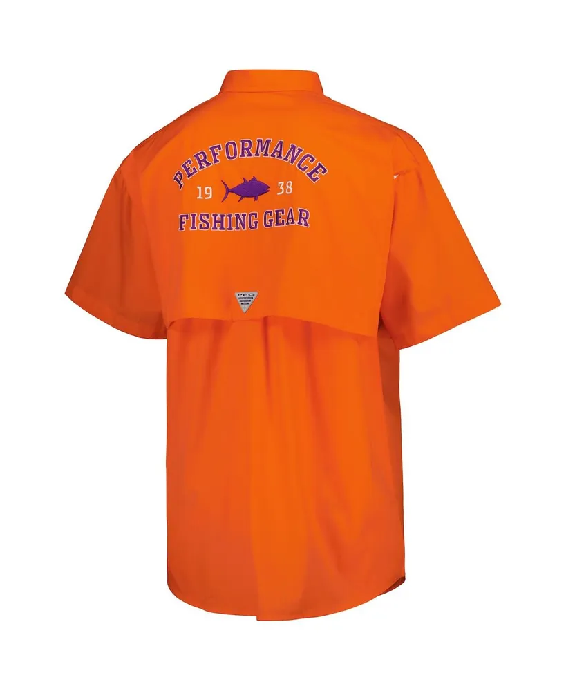 Men's Columbia Orange Clemson Tigers Bonehead Button-Up Shirt