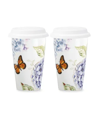 Lenox Butterfly Meadow Thermal Travel Mugs, set of 2