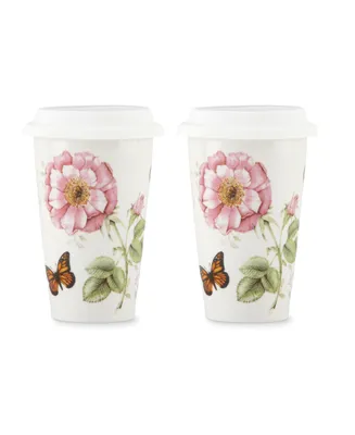 Lenox Butterfly Meadow Thermal Travel Mugs, set of 2