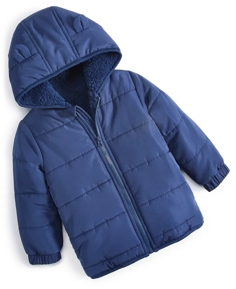 First Impressions Baby Boys Bear Puffer Jacket, Created for Macy's