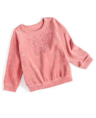 First Impressions Baby Girls Butterfly Velour Top, Created for Macy's