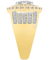 Men's Diamond Halo Cluster Ring (1-1/2 ct. t.w.) in 10k Gold