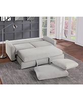 White Label Aragon 77" Convertible Studio Sofa with Pull-Out Bed