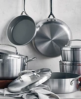 GreenPan GP5 Stainless Steel Healthy Ceramic Nonstick 10-Piece Cookware Set