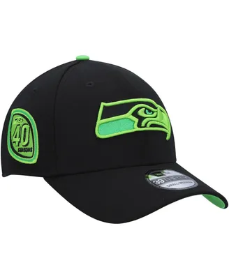 Seattle Seahawks New Era Throwback Logo Iced II 39THIRTY Flex Hat - White