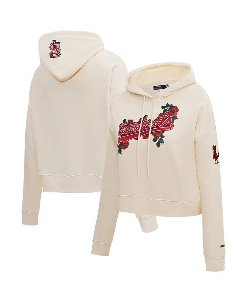 Women's Pro Standard Cream St. Louis Cardinals Roses Pullover Hoodie