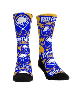 Men's and Women's Rock 'Em Socks Buffalo Sabres Allover Logo and Paint Crew Socks